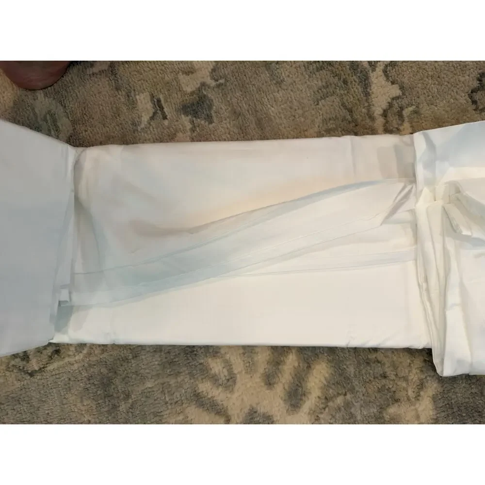 Nordstrom Rack 100% Cotton White King Size Flat Sheet & 2 Pillowcases NEW